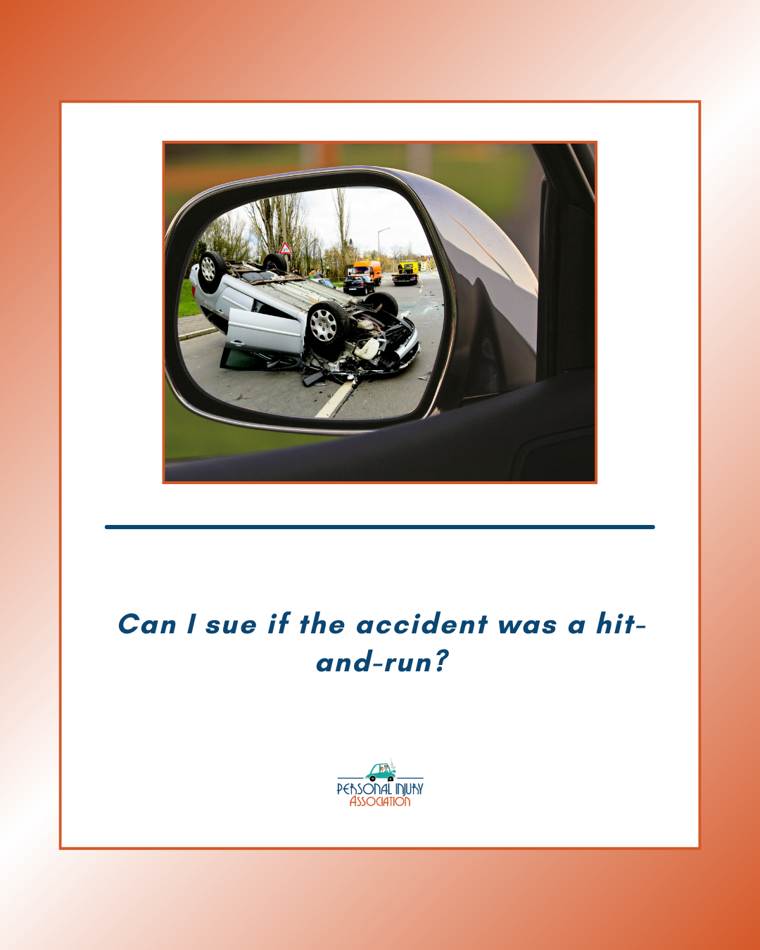 Can I sue if the accident was a hit-and-run Can I sue if the accident was a hit-and-run